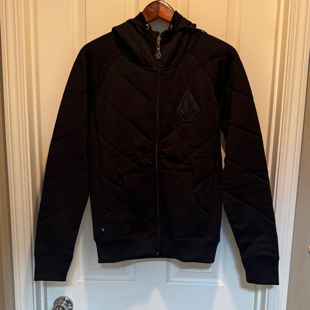 Volcom Black Quilted Utility Jacket
